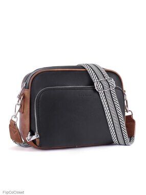 Vegan Leather Crossbody Purse Anti Theft Shoulder Bag Built In Wallet